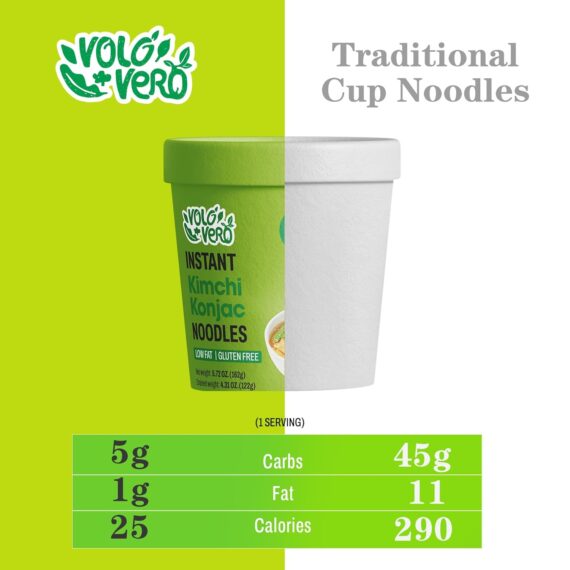 VOLO VERO Konjac Noodle Instant Soup Cup Tom Yum Flavor, 6 Packs - Image 7