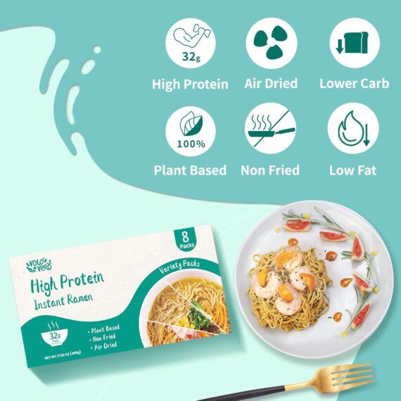 High Protein (32g) Instant Ramen Variety Packaged Noodles Soup - Image 3