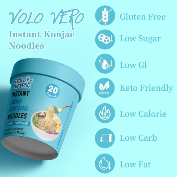 VOLO VERO Konjac Noodle Instant Soup Cup Tom Yum Flavor, 6 Packs - Image 4