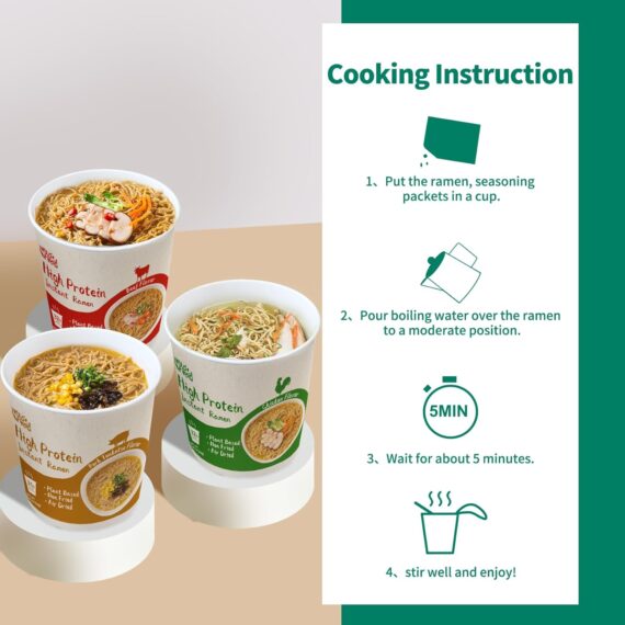 High Protein (32g) Soup Cup Variety Flavor Chicken, “Spicy - Image 5