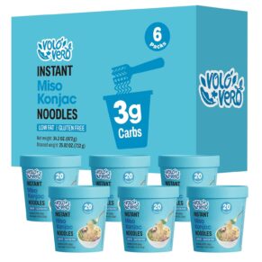 VOLO VERO Konjac Noodle Instant Soup Cup Tom Yum Flavor, 6 Packs