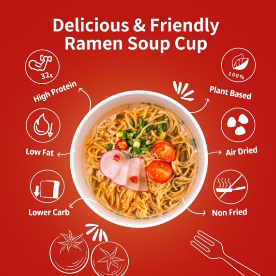 VOLO VERO High Protein (32g) Beef Flavor Soup Cup 6 Packs - Image 3
