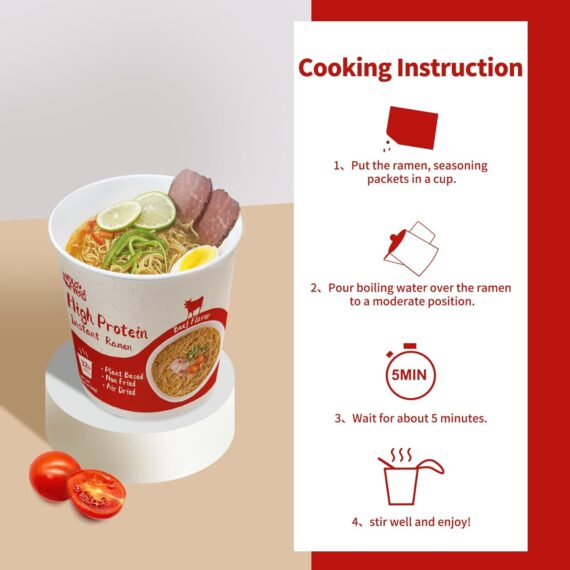 VOLO VERO High Protein (32g) Beef Flavor Soup Cup 6 Packs - Image 5