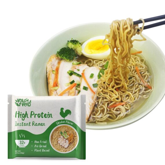 High Protein (32g) Instant Ramen Chicken Noodles Soup, Plant-Based - Image 7
