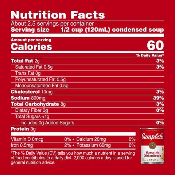 Campbell’s Condensed Homestyle Chicken Noodle Soup, 10.5 Ounce Can (Pack of 4)Rufus AIRufus AI - Image 9
