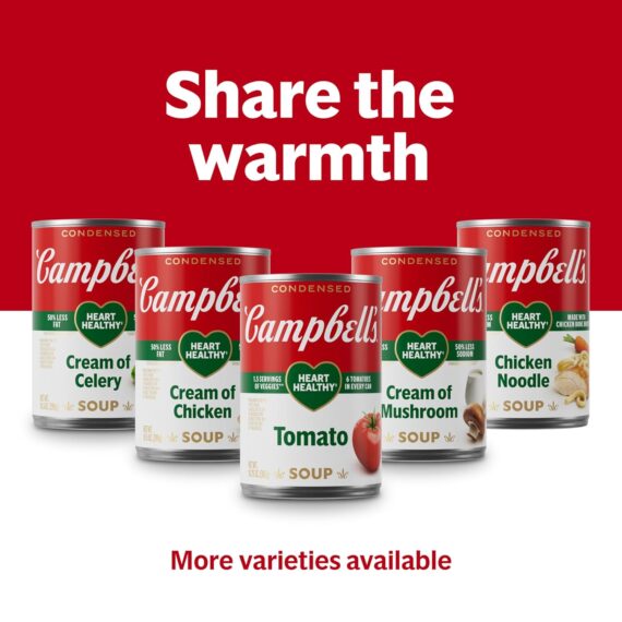 Campbell’s Condensed Heart Healthy Homestyle Chicken Noodle Soup, 10.5 oz Can (12 Pack)Rufus AIRufus AI - Image 8