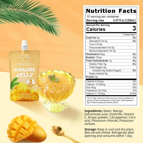 Jelly Squeeze Pouch Healthy Snacks, 20 Packs, Low Calories Drinkable - Image 2