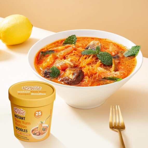 VOLO VERO Konjac Noodle Instant Soup Cup Tom Yum Flavor, 6 Packs - Image 3