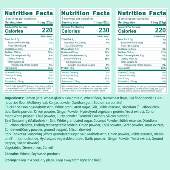 High Protein (32g) Instant Ramen Variety Packaged Noodles Soup - Image 2