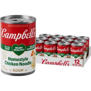 Campbell’s Condensed Heart Healthy Homestyle Chicken Noodle Soup, 10.5 oz Can (12 Pack)Rufus AIRufus AI