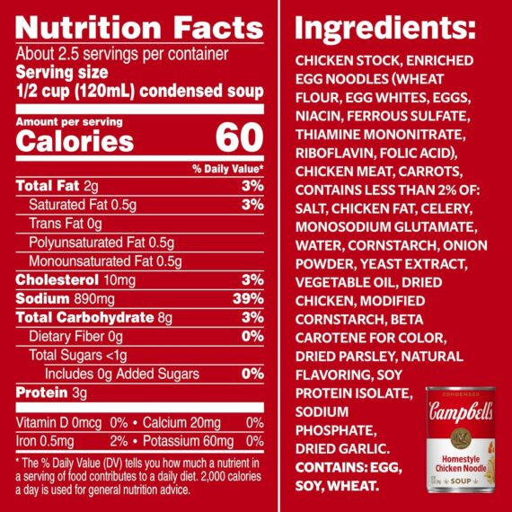 Campbell’s Condensed Homestyle Chicken Noodle Soup, 10.5 Ounce Can (Pack of 4)Rufus AIRufus AI - Image 2