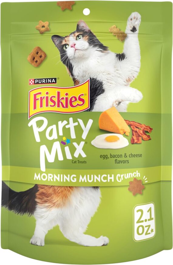 Purina Friskies Party Mix Morning Munch Crunch Cat Treats - (Pack of 10) 2.1 oz. Pouches  Pet SuppliesRufus AIRufus AI