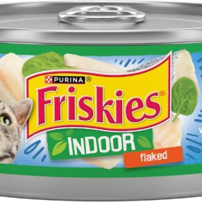 Purina Friskies Indoor Cat Food Flaked Ocean Whitefish Dinner With Garden Greens in Sauce - (Pack of 24) 5.5 oz. Cans  Canned Wet Pet Food : Pet Supplies