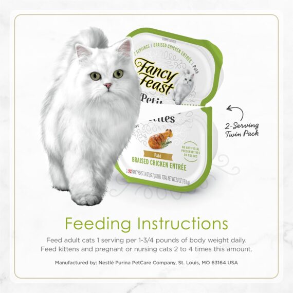 Purina Fancy Feast Petites Gourmet Wet Cat Food Pate, Petites Braised Chicken Entree - (Pack of 12) 2.8 oz. Tubs  Pet SuppliesRufus AIRufus AI - Image 7