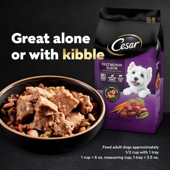 Cesar Wet Dog Food Loaf & Topper in Sauce Rotisserie Chicken Flavor with Bacon & Cheese, 3.5 oz. Easy Peel Trays (24 Count, Pack of 1) Canned Wet Pet Food Pet Supplies: Rufus AIRufus AI - Image 10